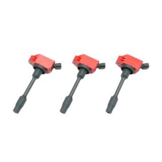 View of complete kit 3x Cusco 1C7-748-A ignition coil packs for Toyota GR Yaris Gen 1, Toyota GR Yaris Gen 2 and GR Corolla