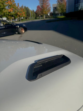 Toyota GR Corolla "RALLY ATTACK" Style HOOD VENTS Kit by PIRAS Motorsport, right vent view