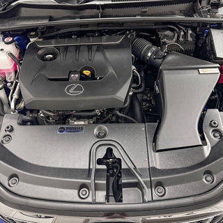 Lexus LBX Morizo RR engine bay with PIII airbox and plastic radiator cooling plate
