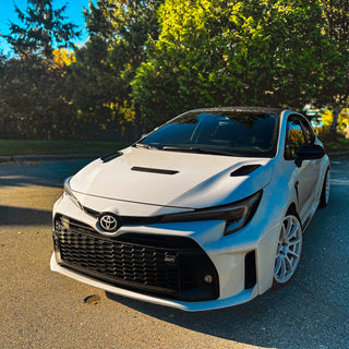 Toyota GR Corolla "RALLY ATTACK" Style HOOD VENTS Kit by PIRAS Motorsport, front view