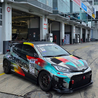 Andre KRUTROK_Toyota GR Yaris RALLY 1 - WRC style HOOD VENTS Kit PIRAS Motorsport full car