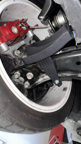 Toyota GR Yaris Brake Cooling Kit PIRAS Motorsport, installed, bottom view