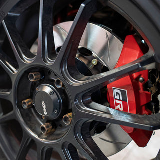 GIRODISC A2-268 GiroDisc 2-Piece Rotor Kit Rear GR Yaris GR Corolla - Installed View 4 wheel clearance