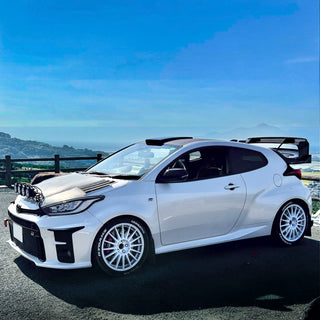 Japanese Customer Car_Toyota GR Yaris RALLY 1 - WRC style HOOD VENTS Kit PIRAS Motorsport left side view