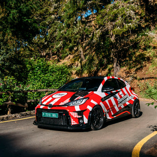 PIRAS Motorsport GR Yaris with SAMSONAS 3 Way TRACK Suspension Installed