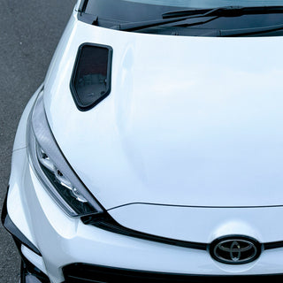 Red GR.Yaris.Gen.1_Rally.2_Hood.Vents by PIRAS Motorsport front right detail