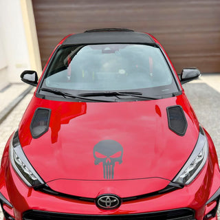 Red GR.Yaris.Gen.2_Rally.2_Hood.Vents by PIRAS Motorsport front