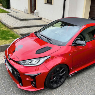 Red GR.Yaris.Gen.2_Rally.2_Hood.Vents by PIRAS Motorsport front left