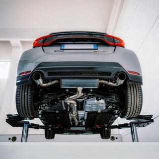 Toyota Yaris GR Gen.2 - Catback Exhaust 70mm, Silenced, 120mm tips Rear View Installed on Car