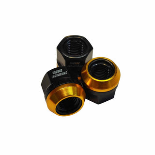 Wheel Nuts Racing M12x1.5mm SHORT BLACK GOLD