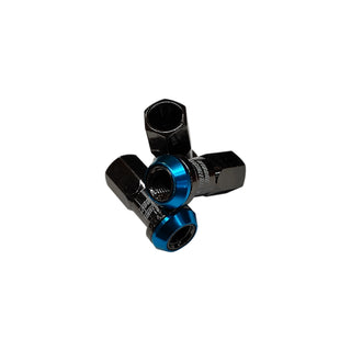 Wheel Nuts (Long) M12x1.5 DARK GREY/BLUE - 20pcs - Fits ALL Toyota GR