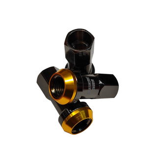 WheelNuts Racing M12x1.5mm GREY-GOLD