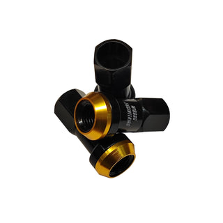 Wheel Nuts Racing M12x1.5mm BLACK-GOLD