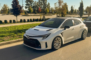 Toyota GR Corolla "RALLY ATTACK" Style HOOD VENTS Kit by PIRAS Motorsport, left car view